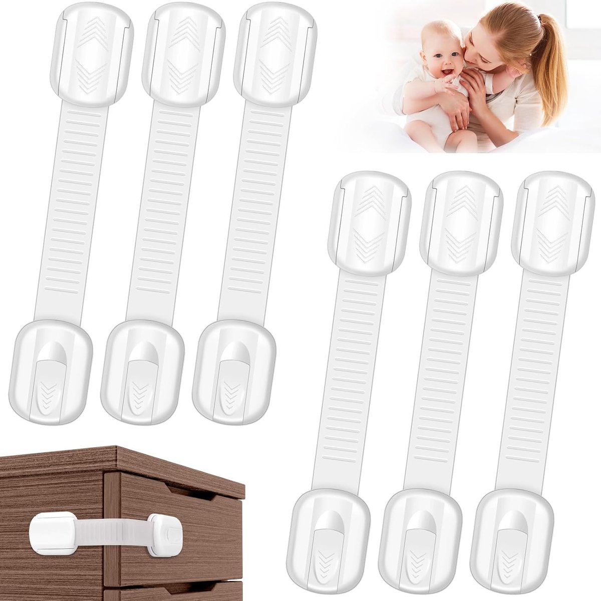 Kinderveiligheidssloten voor kasten en lades - 10 stuks zelfklevend - zonder boren - veilig voor baby's - SnelShoppen