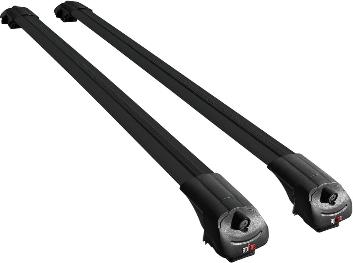 SnelShoppen - ACE-1 Dakkoffer Steun Compatibel met Jeep Renegade (BU) 2014-2026, Track Bars, Zwart Aluminium, 2 Stangen, Perfect voor Vakantie en Avon