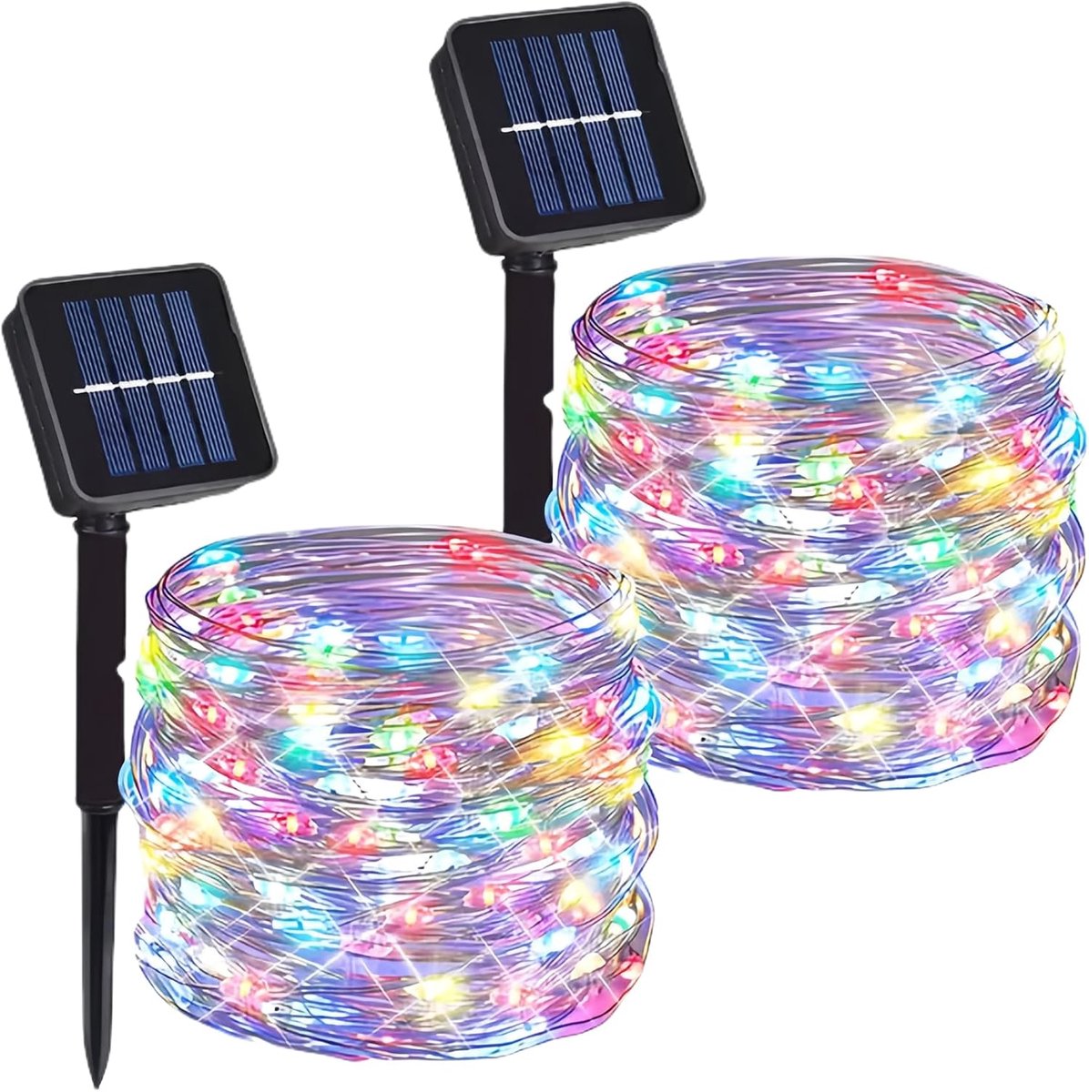 Sfeerverlichting 2 Pack 20M - 200 LED Solar Tuinverlichting - Waterdicht - Creëer een gezellige sfeer - ShopVlot