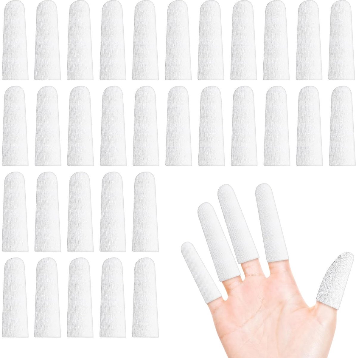 Pack of 200 Finger Guards, Cotton Finger Rings, Finger Bandage, Adjustable Finger Protection, Anti-Scratch Finger - ShopVlot