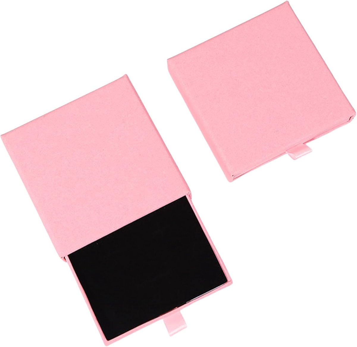 SnelShoppen - 2 stuks Kleine Roze Sieradengeschenkdoosjes, Juwelendoos, Sieradendoosje voor Sieraden, Geschenkverpakking voor Feestdagen en Kerstcadea
