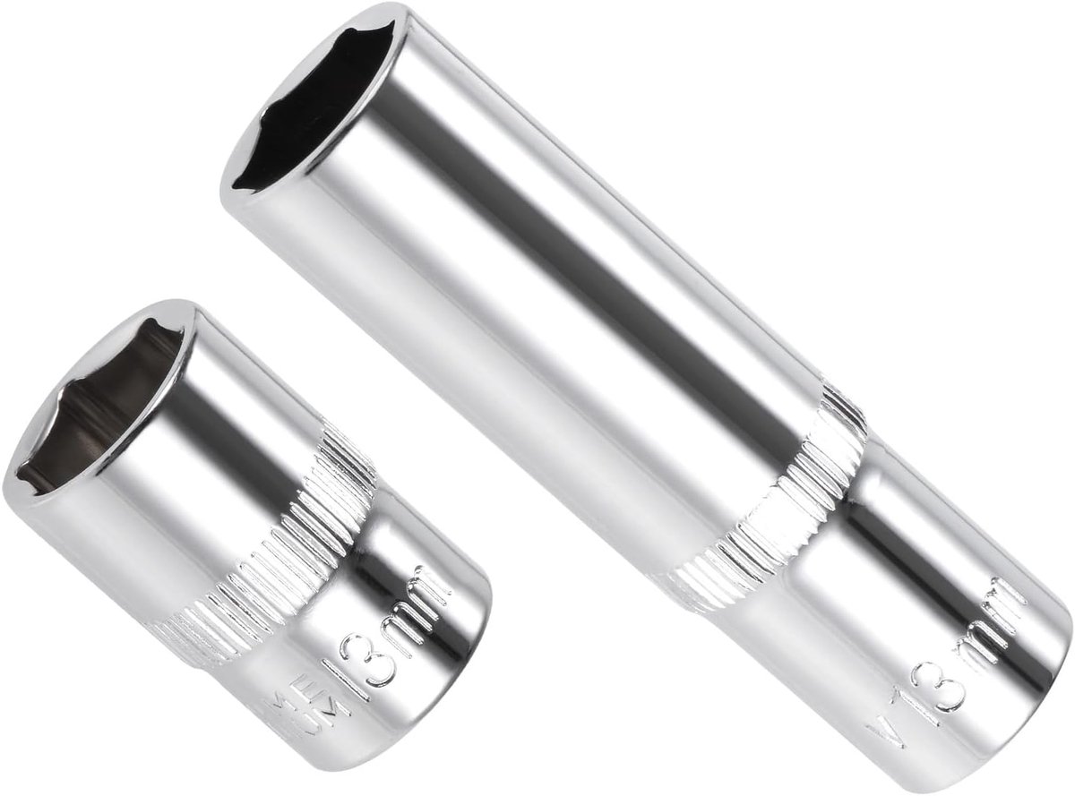 6-Punt Steeksleutel 3/8" 13mm Diep - Chroom Geplated CR-V - Voor Auto Reparatie - ShopVlot