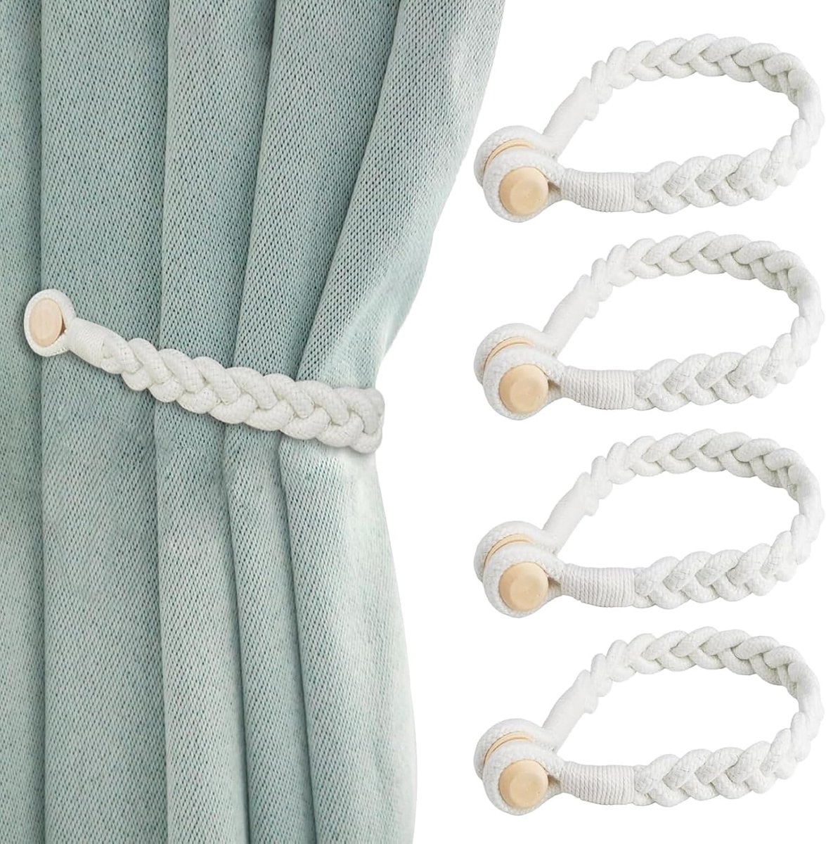 4 Pcs Magnets for Curtains, Curtain Holders, Magnetic Curtain Holders, Folding Holders, Curtain Buckle, Curtain Clips - ShopVlot