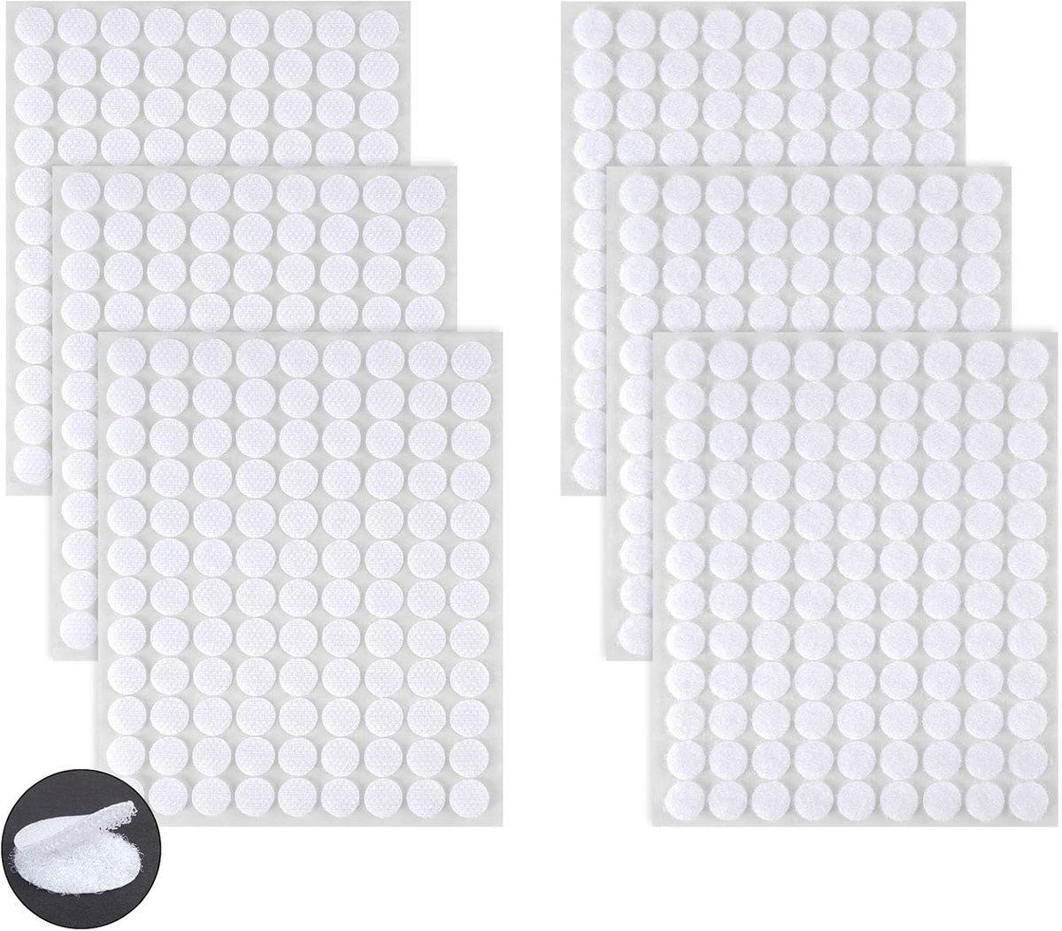 SnelShoppen - 324 Stuks Dubbelzijdige Kleefstickers 10mm, Hechte Ronde Plakdoppen, Verwijderbare Zelfklevende Dots voor Thuis, School en Kantoor