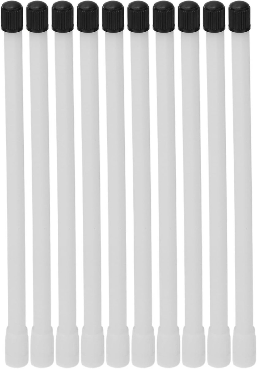10 stuks 200 mm universele bandenventielverlenging van kunststof A 180 graden voor auto, motorfiets, camper - ShopVlot