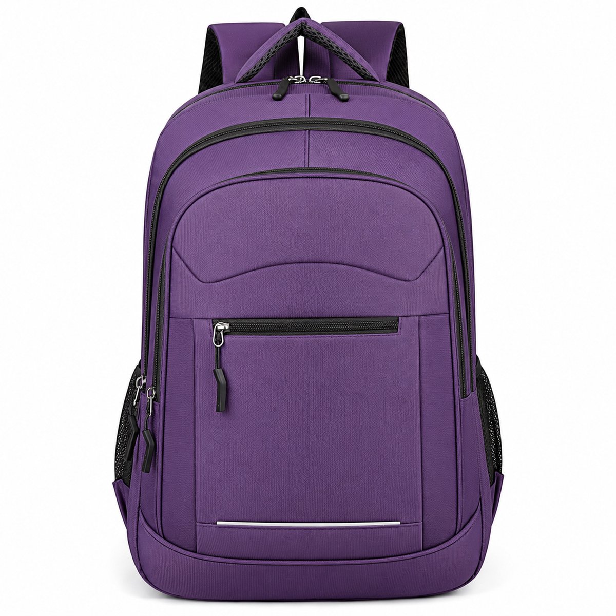 Reis Laptop Rugzak - Vliegtuiggoedgekeurd - Laptop Sleeve, Verstelbare Band, Gaas Zijvak, Anti-diefstal Vak, Kofferriem - voor Werk, Reizen, College - Paars - 1 Stuk