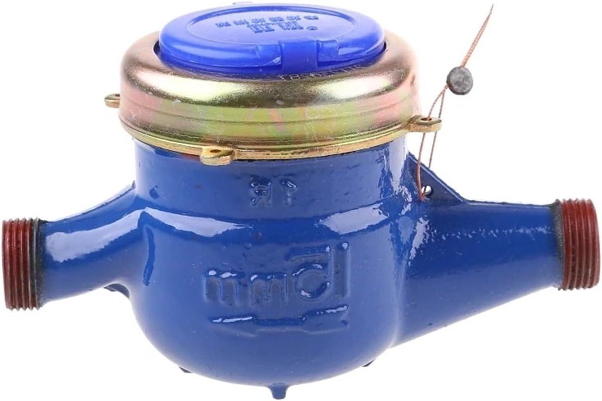 Watermeter Tuinslang - Waterstroommeter Koudwater - Waterverbruik Meten - Horizontale Installatie - DN15 - Metaal