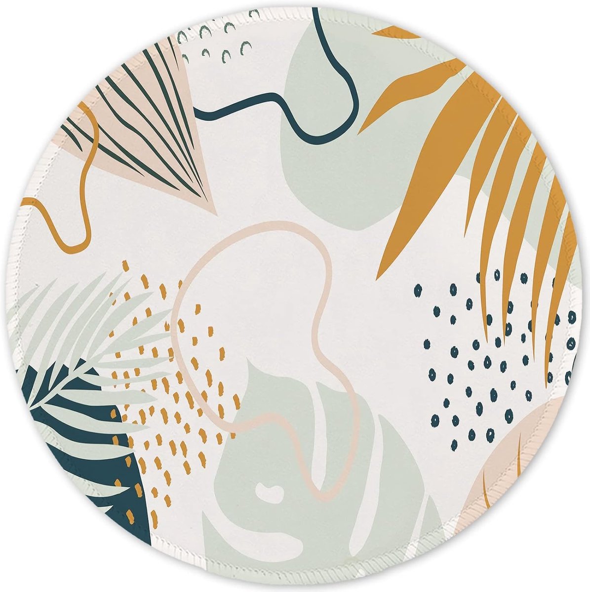 ITNRSIIET Mouse Pad Small Round Mouse Pad with Stitched Edge Waterproof Smooth Surface Premium Textured Mouse Pad with - ShopVlot