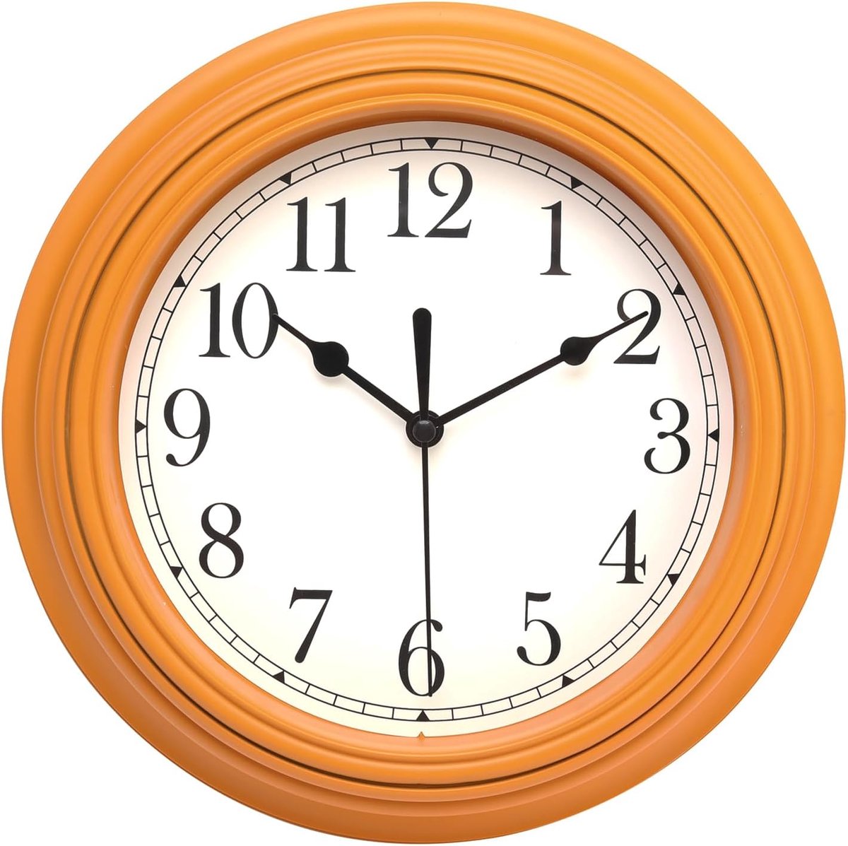 Wandklok 23 cm - Retro Oranje Geel - Stil en Decoratief - Perfect voor Slaapkamer en Kantoor - SnelShoppen