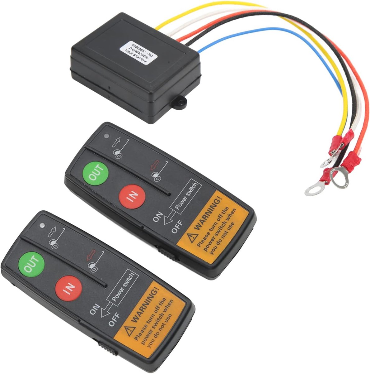 SnelShoppen - Draadloze Winch Afstandsbediening Kit, 12V 24V Winch Controller Handheld, 75ft Bereik, Indicatorlampje voor Auto en Truck