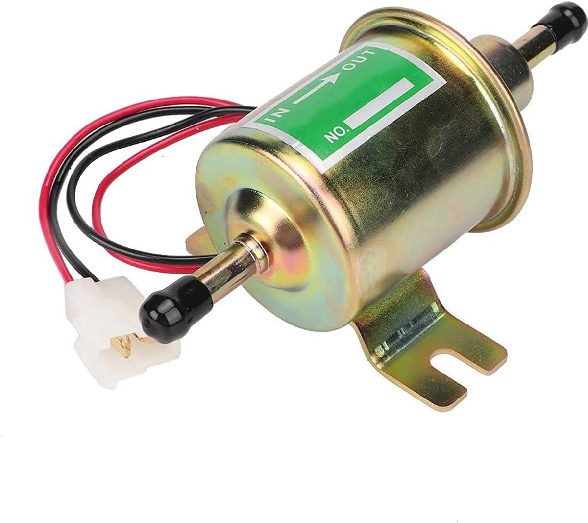SnelShoppen - 24V Brandstofpomp Universeel Voor Auto Boot Elektrische Brandstofpomp In Line Filter Benzine Vervanging Aluminium Legering (Zilver) (Gou