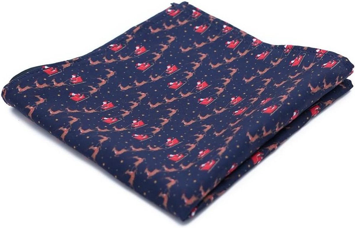Zakdoek Heren Kinderen - Pochet Feestelijk - Feestelijke Gelegenheden - Handgemaakt Design - 25 x 25 cm - Donkerblauw