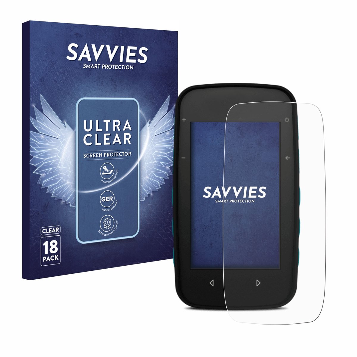 Savvies - Screenprotector voor CompeGPS TwoNav Cross - Folie Beschermfolie transparant 18 Stuks