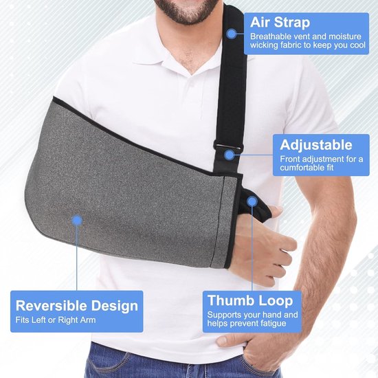 Universele Arm Pendel Schouder Immobilizer voor Volwassenen en Tieners - Verstelbare Armsteun voor Gebroken Pols, Elleboog en Ontwrichte Schouder - XL van universele — afbeelding 5