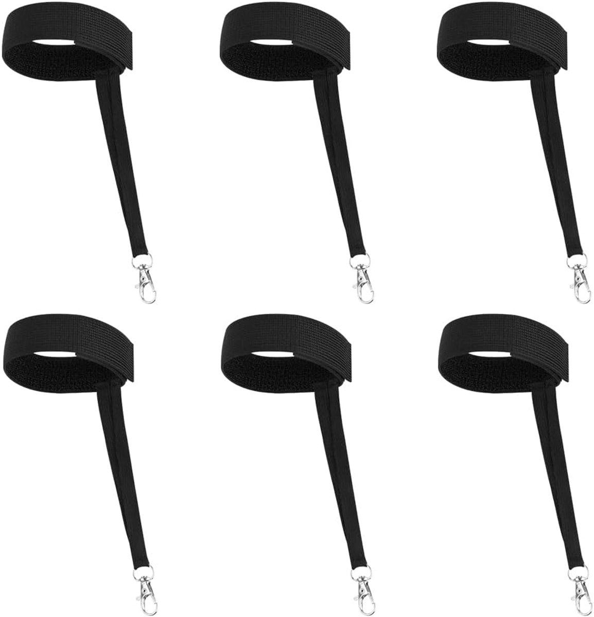 6Pcs Nylon Ski Glove Straps with Metal Button Safety Wristband Adjustable Elastic Wristband Ski Glove Leash Practical - ShopVlot