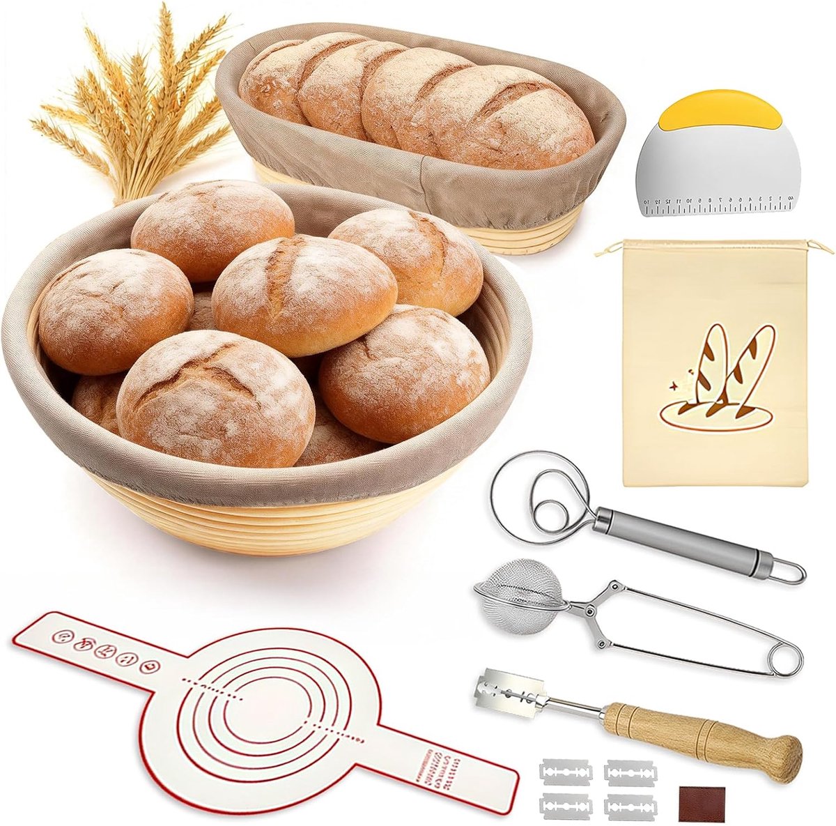 Silicone Bread Basket, Round and Oval Bread Basket for Beginners and Advanced - ShopVlot