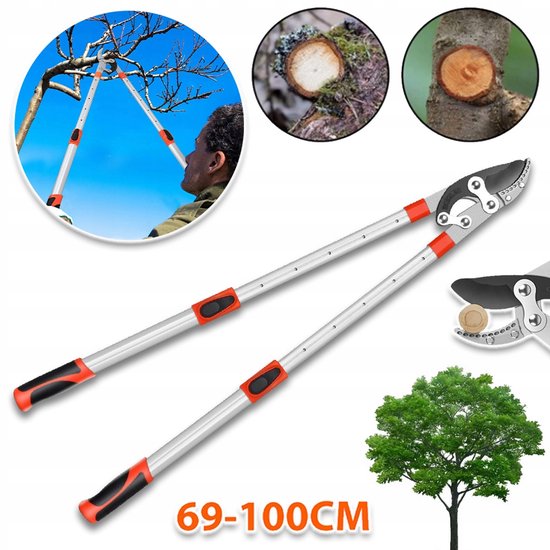 Telescopische Takkenschaar 69-100 cm Met SK-5 Stalen Messen - Antislip Handgreep 70 mm Snijcapaciteit Opvouwbaar Snelwisselmes - Voor Tuin, Boomgaard En Bosbouw — afbeelding 2