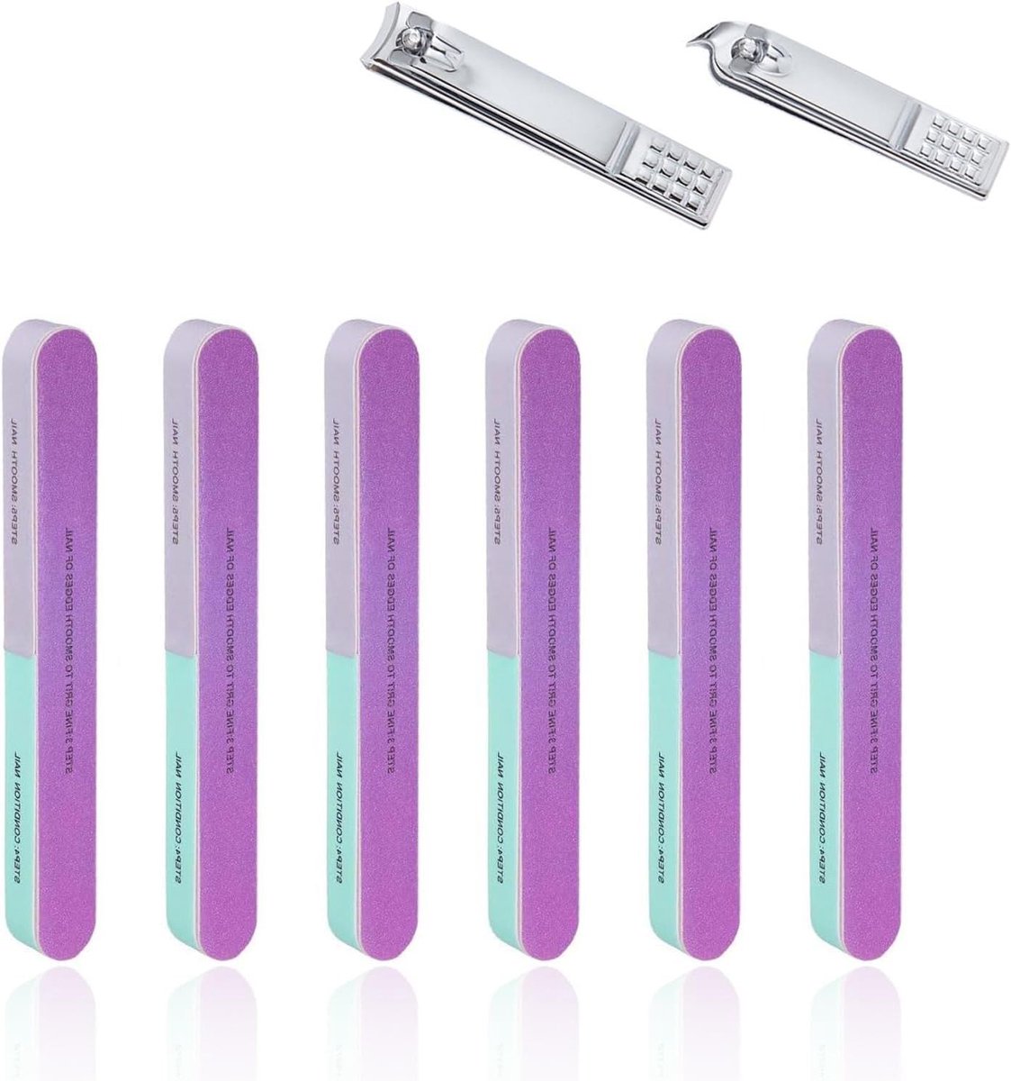 Nagelvijl Set - Polijstvijl Vingernagelset - Nagelverzorging Thuis - Meertraps Slijpstanden - 18 cm - Willekeurige Kleur