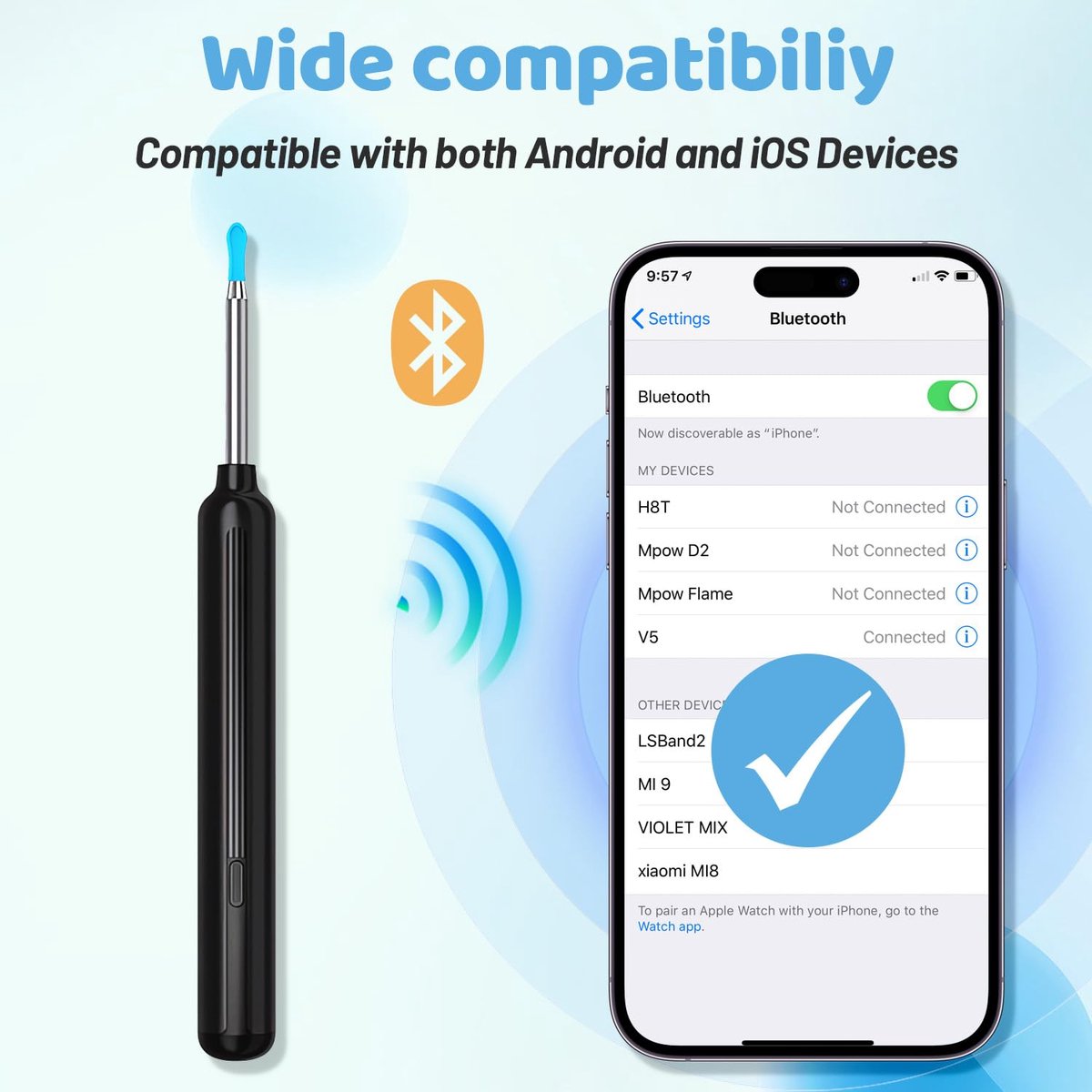 Otoscope HD 5MP 6 LED – Ear Cleaning - ShopVlot