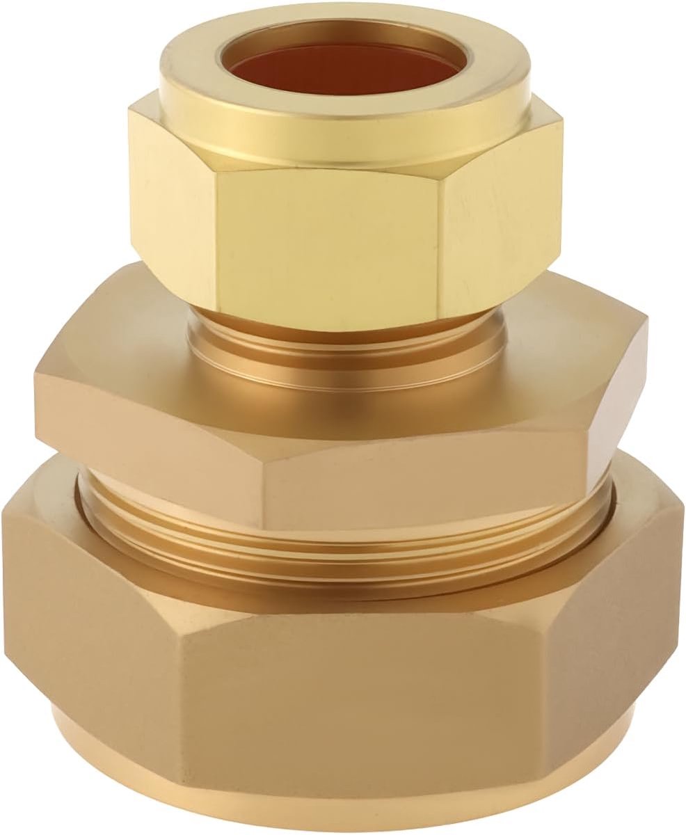 SnelShoppen - 25mm naar 15mm Messing Compressie Verbindingsstuk voor MDPE Buizen - Duurzaam en Lekvrij Koppeling voor Tuin en Irrigatie