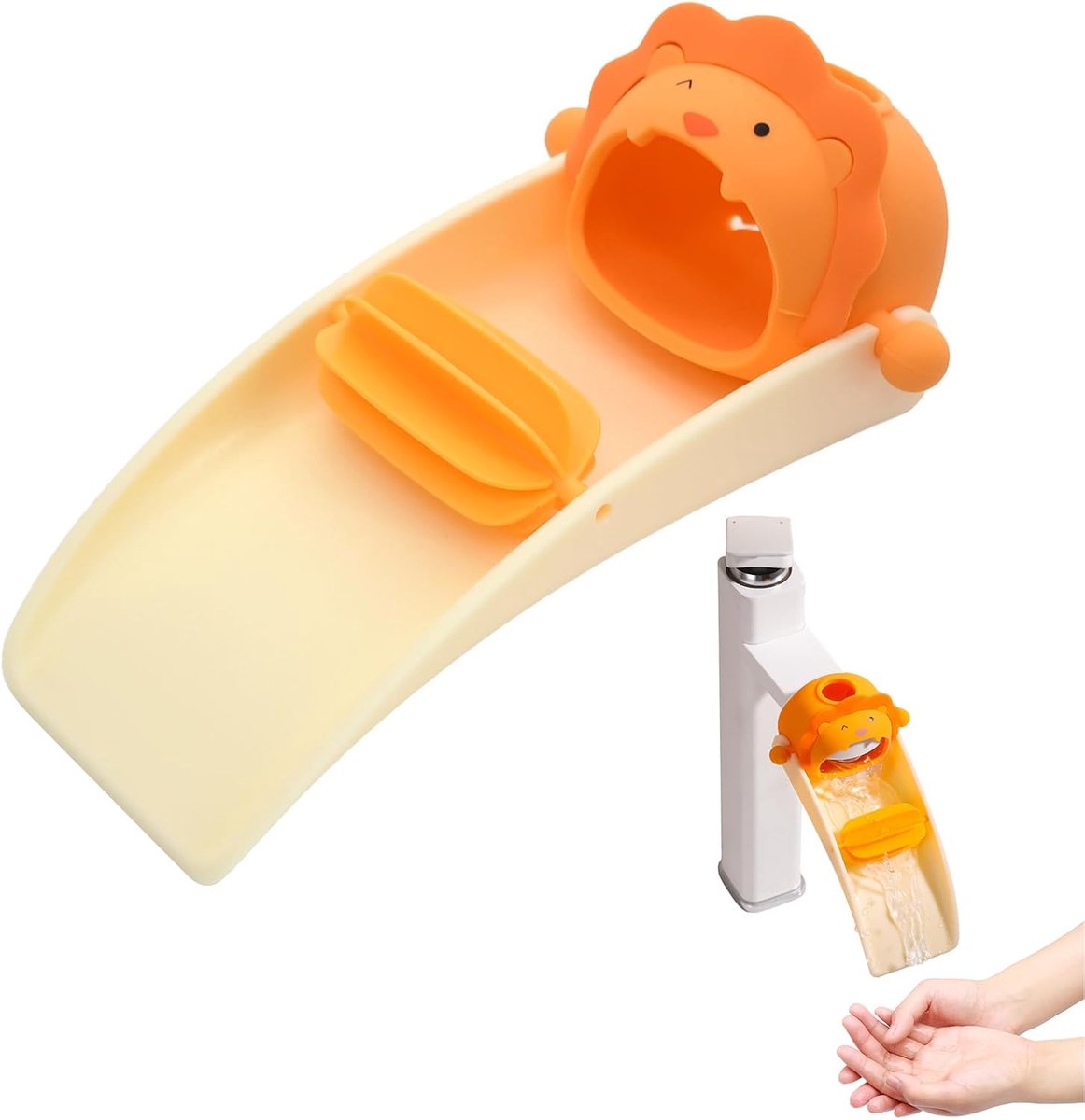 Faucet Extender for Kids, Silicone Faucet Extension, Detachable Faucet Extension Sink Handle, for Infants, Kids, Orange - ShopVlot