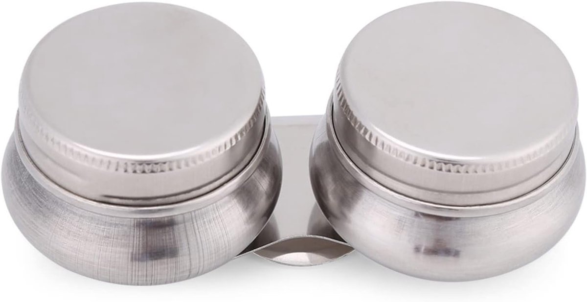 Turpentine, Turpenoid with Lid Stainless Steel Large Double Palette Cup Oil Paint Megilp Turpentine Solvent Container - ShopVlot