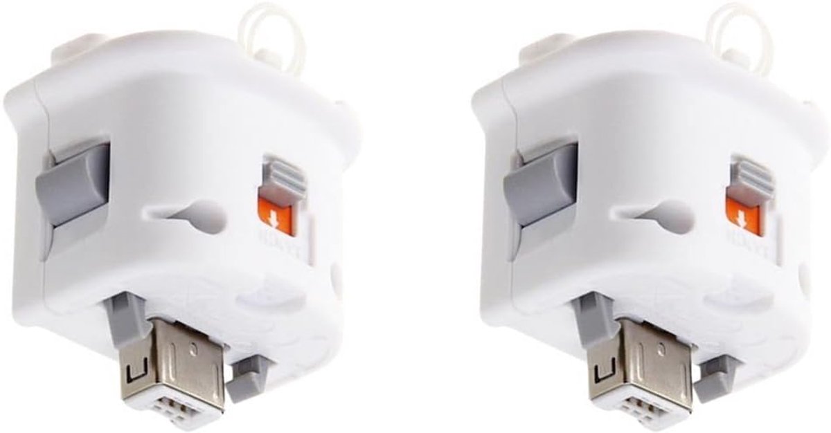 Motion Plus Adapter Grip - 2pcs - Wit - Voor Wii Remote en meer speelplezier - ShopVlot