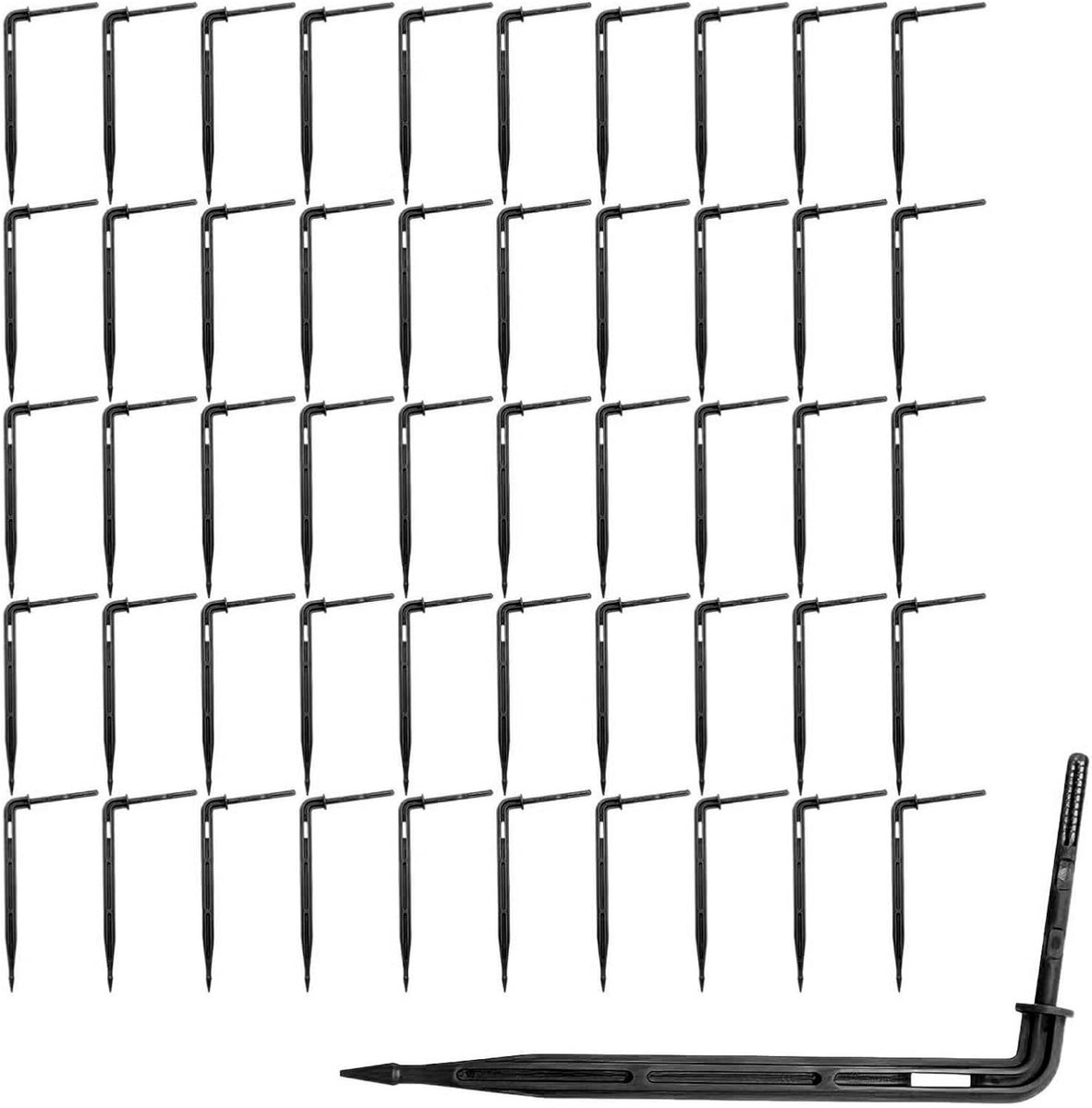 SnelShoppen - Irrigatieset 50 Stuks, Gebogen Pijlen, Kunststof, Medium Blauw, Tuin, Planten, Watering, Tuinieren, Buiten, Tuinaccessoires