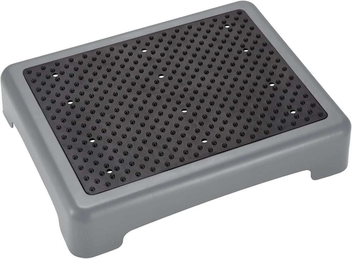 SnelShoppen - Non-slip Halve Stap Verplaatsbare Klimmateriaal Trapladder Tot 200kg Voor Senioren Douche Zwart