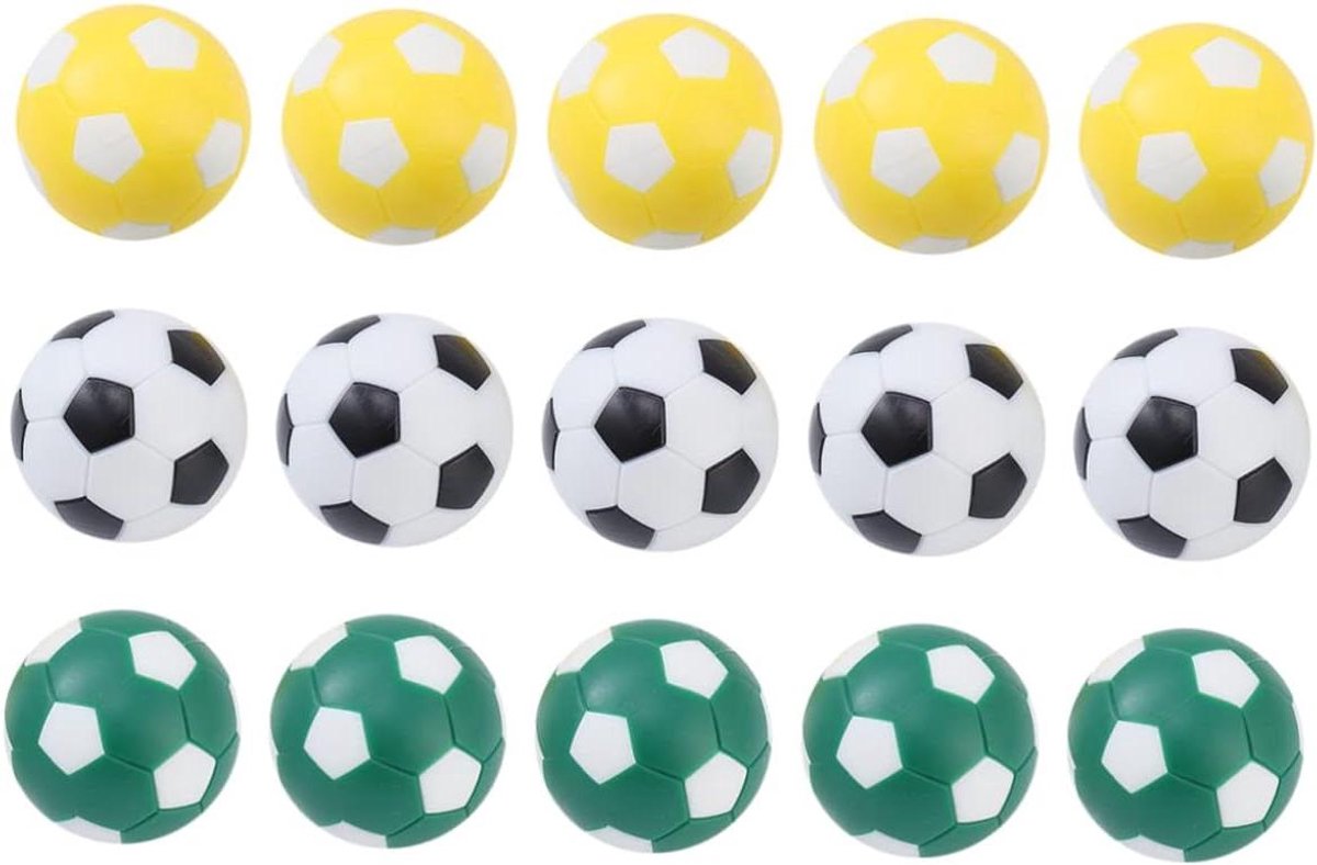 Mini Tafelvoetbal Ballen - Vervangballen Tafelvoetbal - Tafelvoetbal Spelen - Standaard Formaat - 15 stuks - Wit