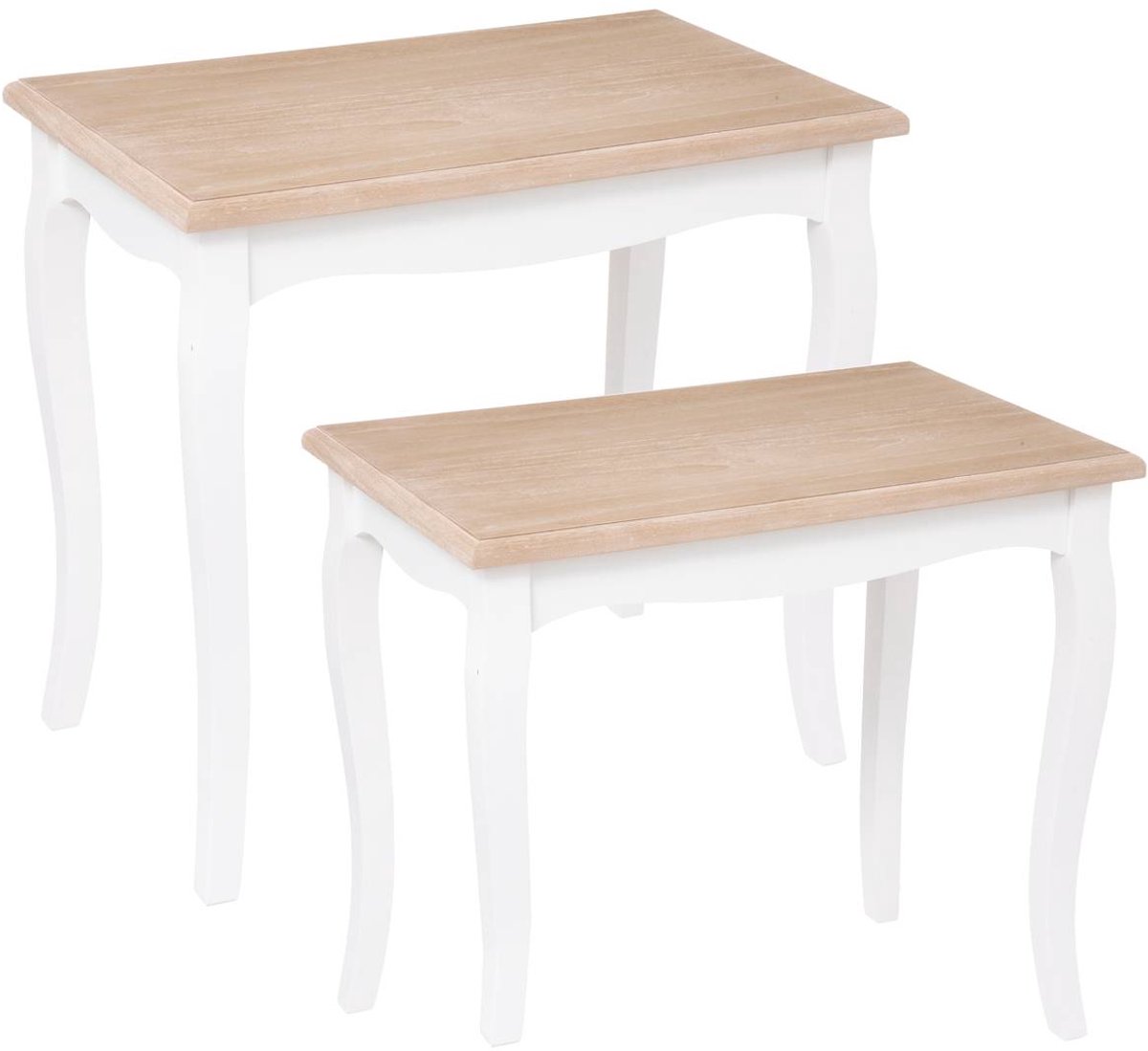 Set van 2 in elkaar schuifbare houten salontafels CHRYSA