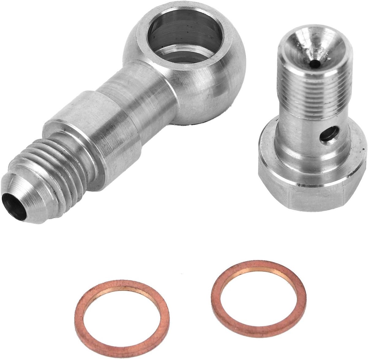 aqxreight -Turbo Oil Feed Restrictor, M11x1.0 to 4AN 1mm Soft Steel Turbo Oil Feed Restrictor Fitting Fit for GT2871 - ShopVlot