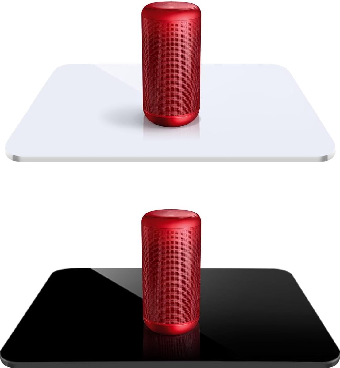SnelShoppen - Acryl Fotografie Set Zwart en Wit 30 x 30 cm / 12 x 12 Inch - Acryl Glas Paneel voor Product en Object Fotografie - Reflector Bord voor