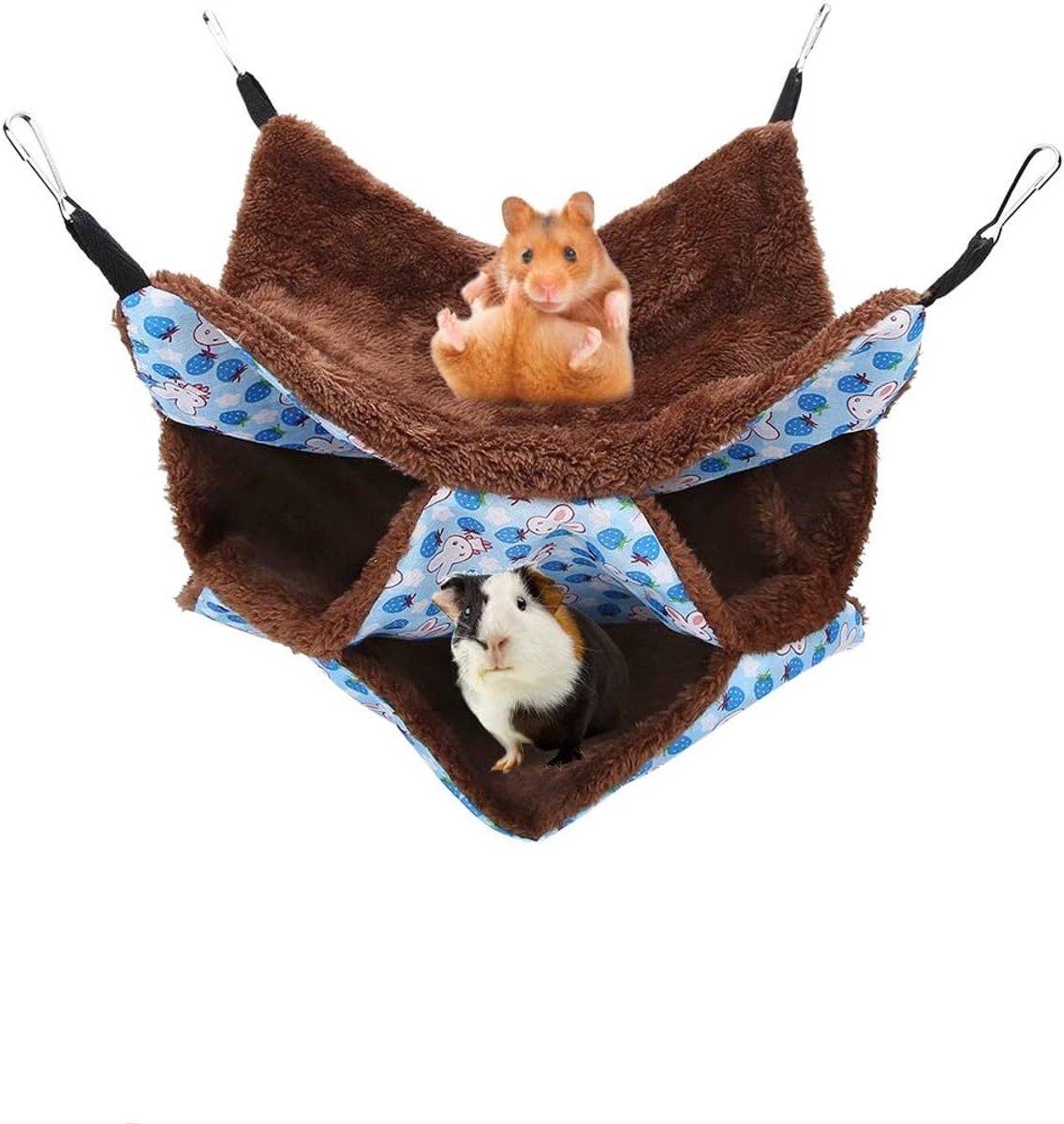SnelShoppen - Kleine Dieren Hangmat - Zachte en Warme Hangmat voor Huisdieren - Ideaal voor Hamster, Fretten, Papegaai, Cavia - Duurzaam en Veilig - 2
