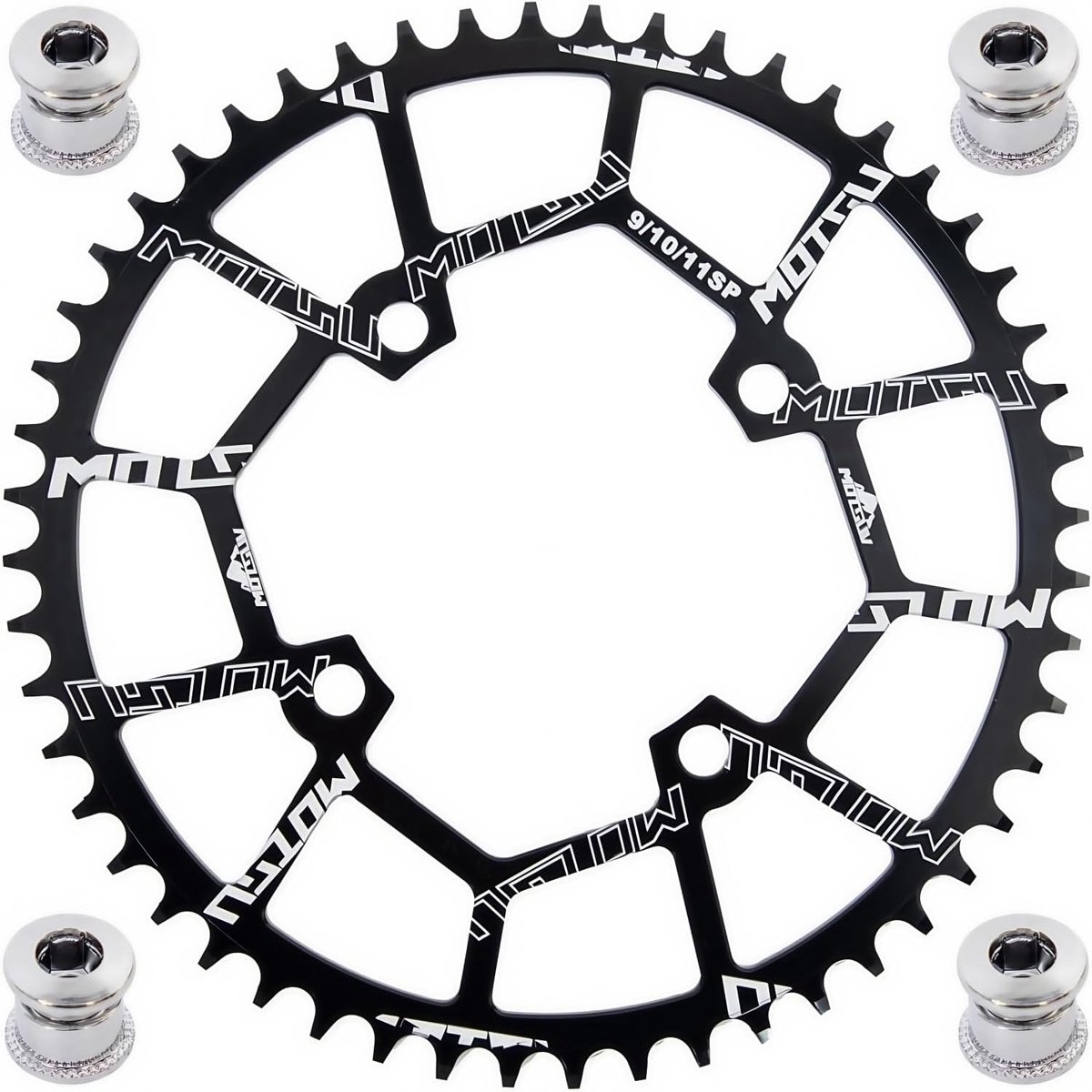 YBEKI 32T 34T 36T 38T 40T 42T 44T 46T 48T 50T 52T Chainring 104BCD Round Oval Narrow Wide Single Bike Chainring for 8 - ShopVlot