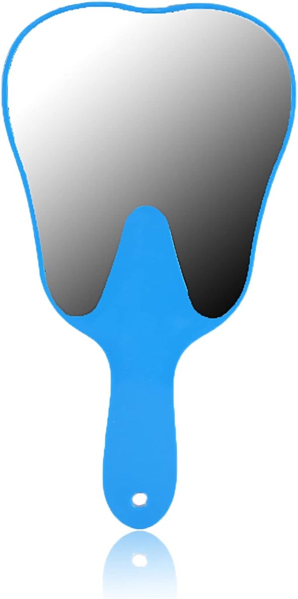 SnelShoppen - Mondspiegel - Tandarts Spiegel - Tandheelkundige Inspectiemirror - Plastic Handgreep (Blauw) - Vergroting Functie - Veilig en Milieuvrie