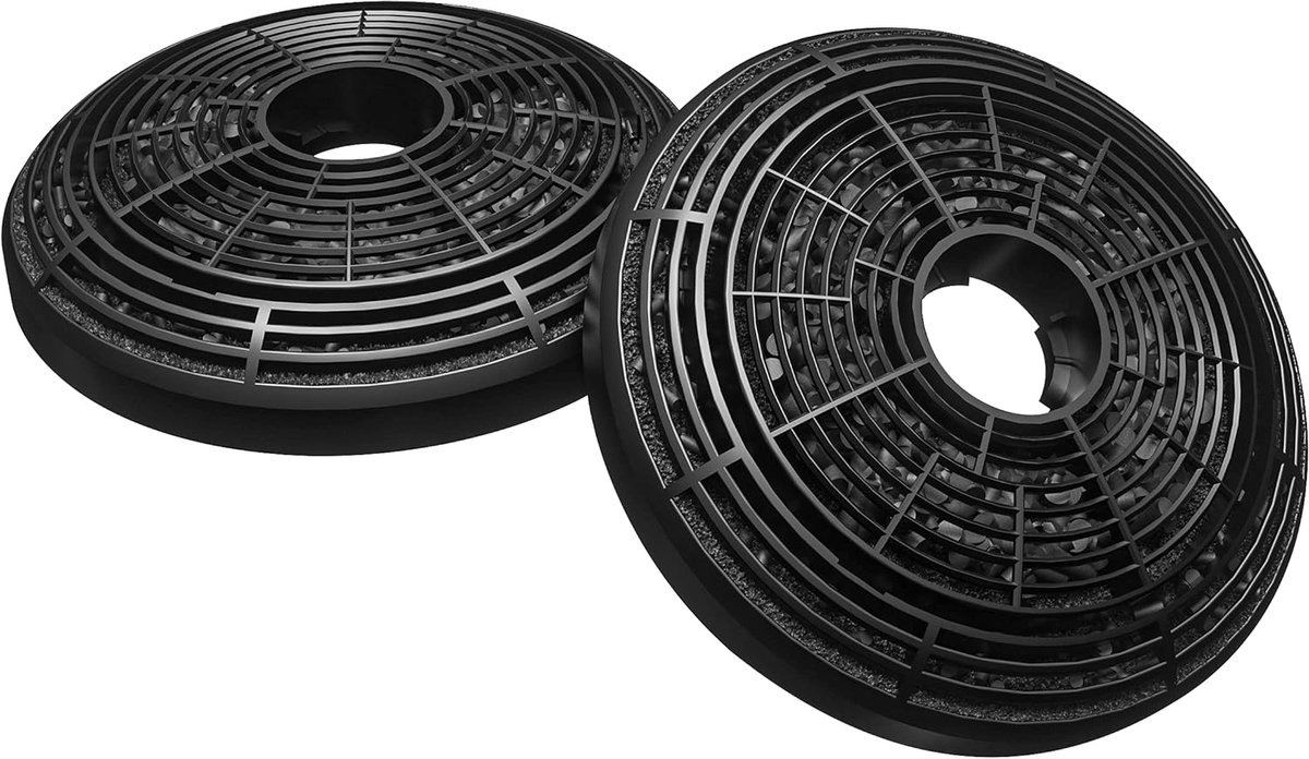 CBCF002X2 Afzuigkapfilter, actieve koolfilter voor afzuigkap, afzuigventilator, 2 stuks