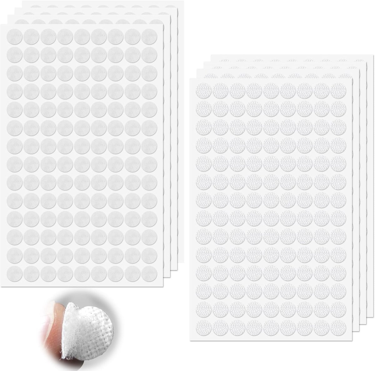 Zelfklevende klittenbandstippen, 1008 stuks klittenbandplakband, klittenband zelfklevend, klittenbandplakband, sterk klevend klittenband voor doe-het-zelf papier plastic plastic