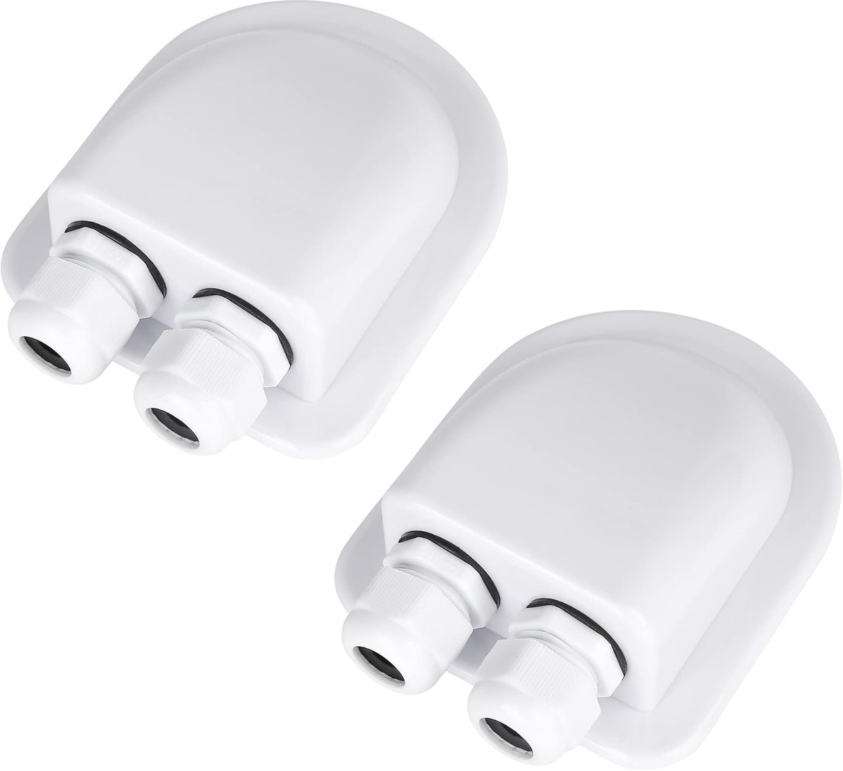 Dakdoorvoer op zonne-energie, 2-voudig, 2 stuks kabeldoorvoer op zonne-energie, waterdichte kabelbuitendiameter 3-12 mm, voor zonne-installatie, camper, caravan, boot, satelliet en
