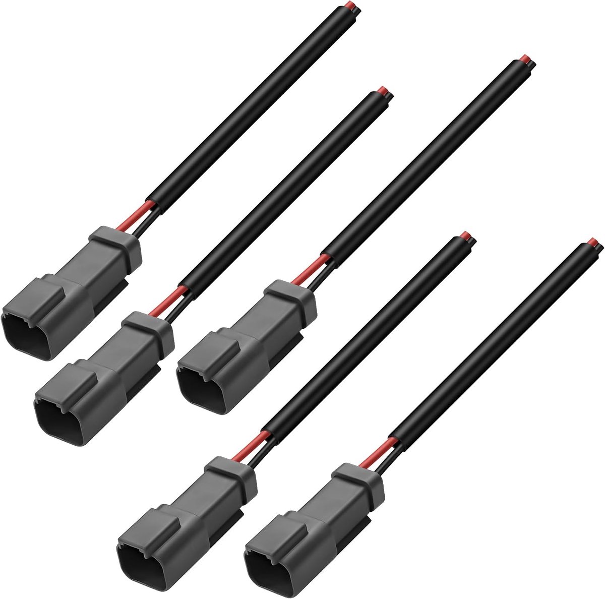 XMSJSIY DT Connector 2 Pin with 16 AWG Cable, Waterproof Automotive Electric DT 2 Pin Pigtail Cable, Male Plug, Wiring - ShopVlot