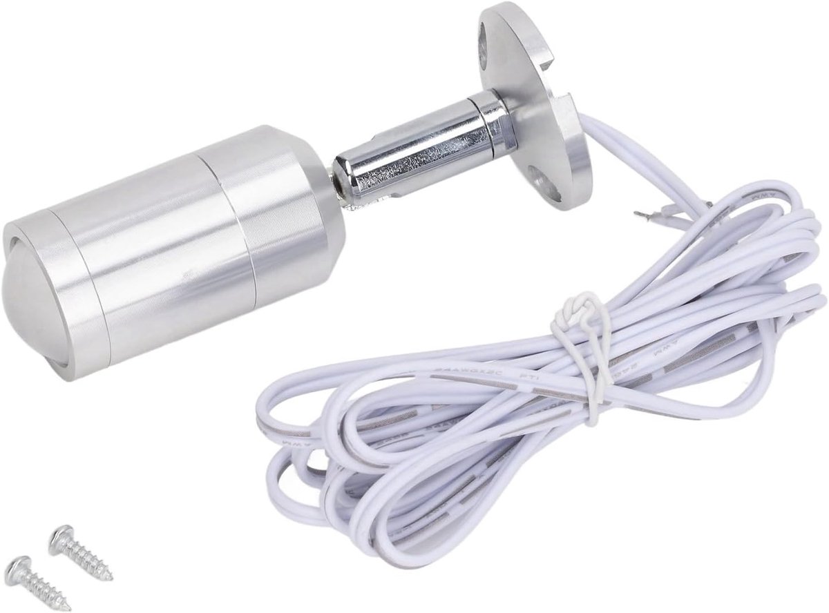 SnelShoppen - Mini LED display case voor sieraden en verzamelobjecten, verstelbare hoek, zilver, ideaal voor kasten, planken en winkelcentra