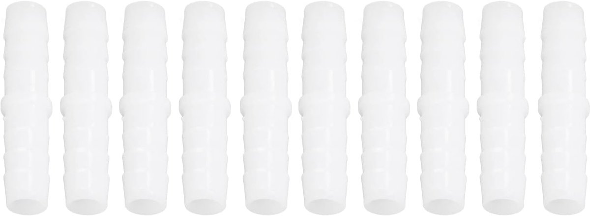 Plastic Hose Connector Fitting Schlauchverbinder 10mm PE 10pcs Plastic Hose Connector Fitting Straight Equal Barbed - ShopVlot