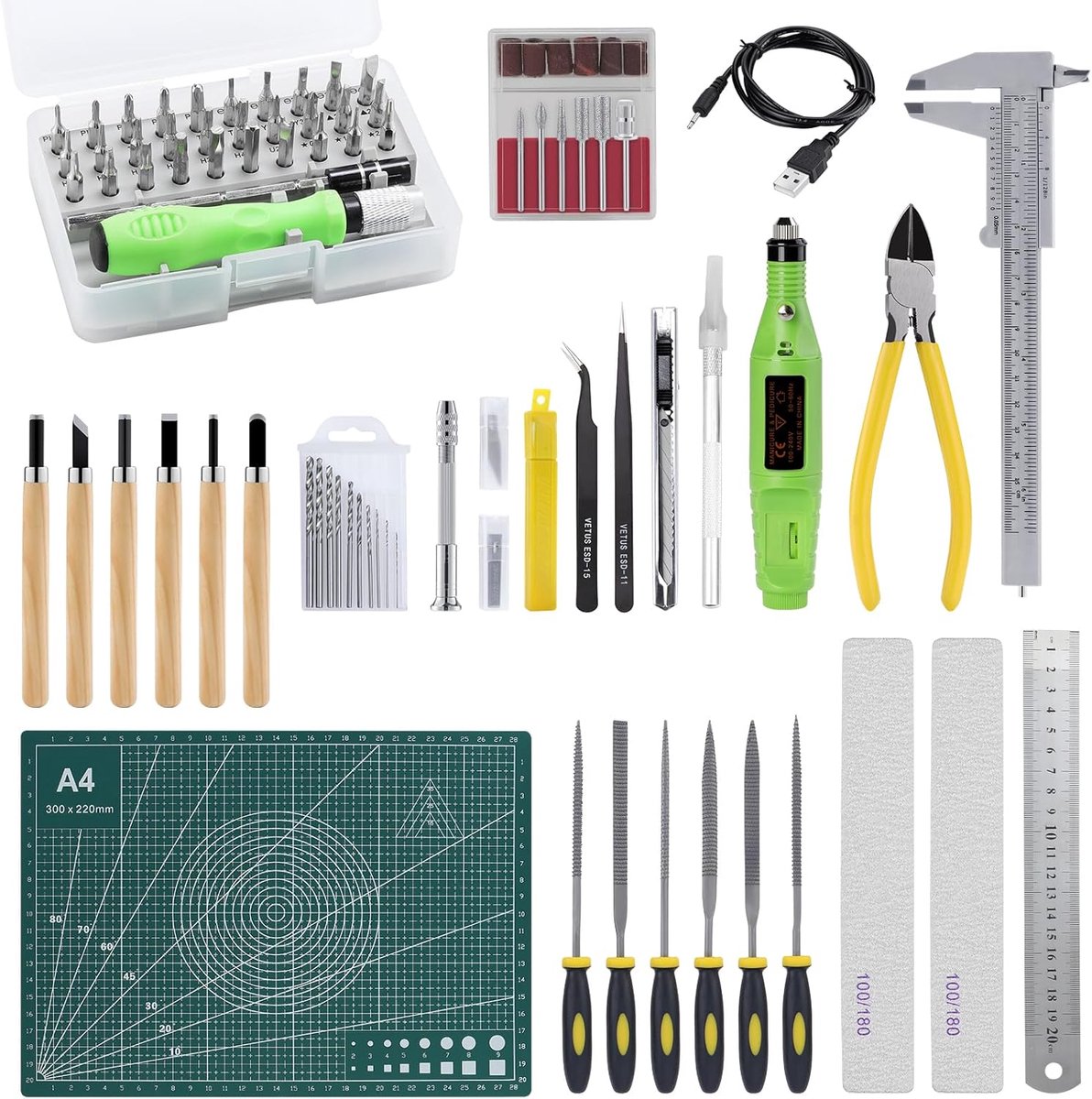 Modelleerset 109-delig - Geschikt voor beginners en gevorderden - Duurzaam en robuust - SnelShoppen
