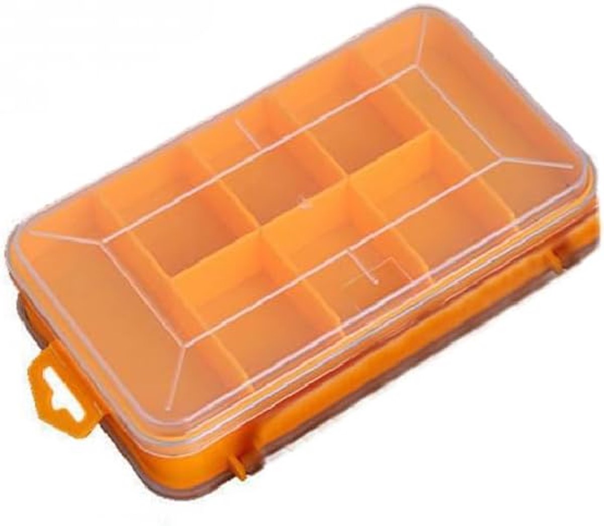 Opbergdoos voor gereedschap, 13 vakken, transparante box voor kleine onderdelen, draagbare hardware-opbergdoos (geel) - ShopVlot