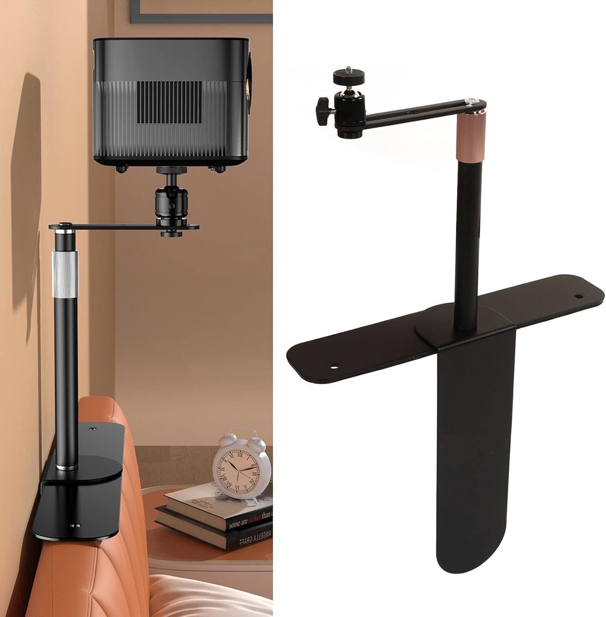 SnelShoppen - Projector Stand Wand, Mini Projector Statief Verstelbaar Hoogte Rotatable, Universele Projector Tripod Stand voor Sofa Bureau Slaapkamer