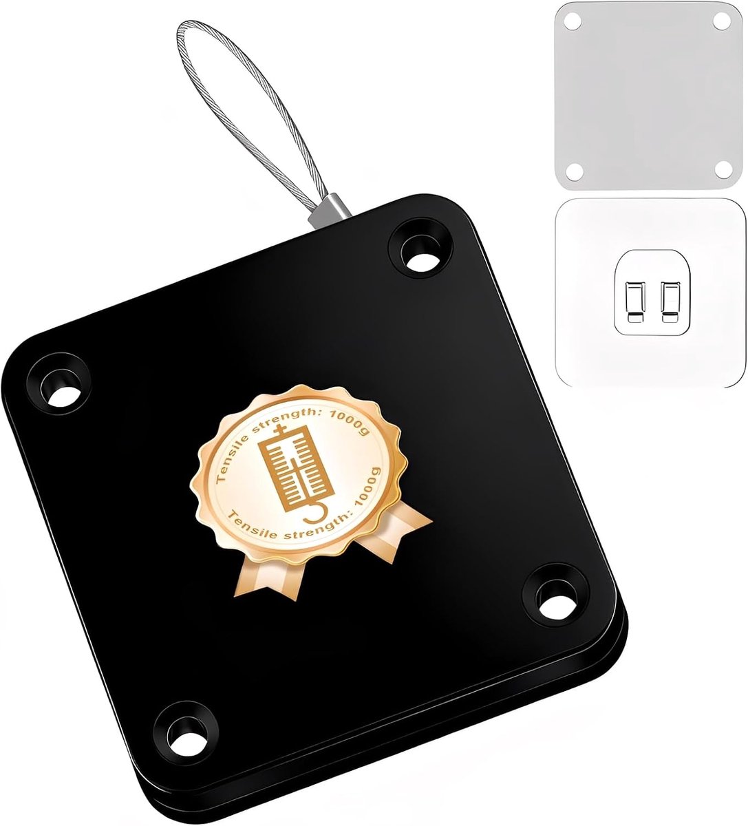 Black door closer, no drilling, automatic door closer, with 1.2 m drawstring, 1000 g pull, automatically closes most - ShopVlot