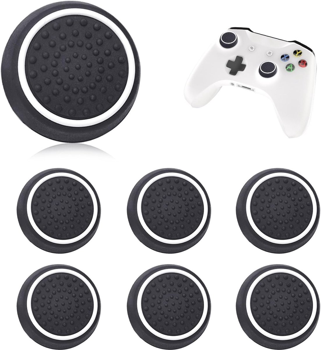 6pcs Silicone Analog Stick Thumb Grip Caps Cover Joystick Controller Performance Replacement Thumb Grips Compatible - ShopVlot