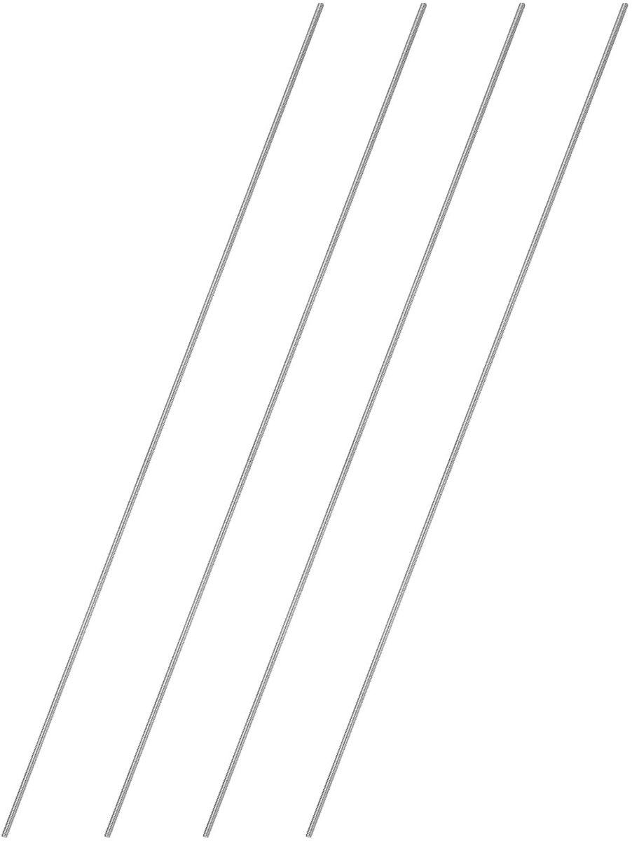 QUARKZMAN 4 stuks volledige schroefdraadstangen M2 x 0,4 mm helling 304 roestvrij staal rechtse schroefdraad - ShopVlot