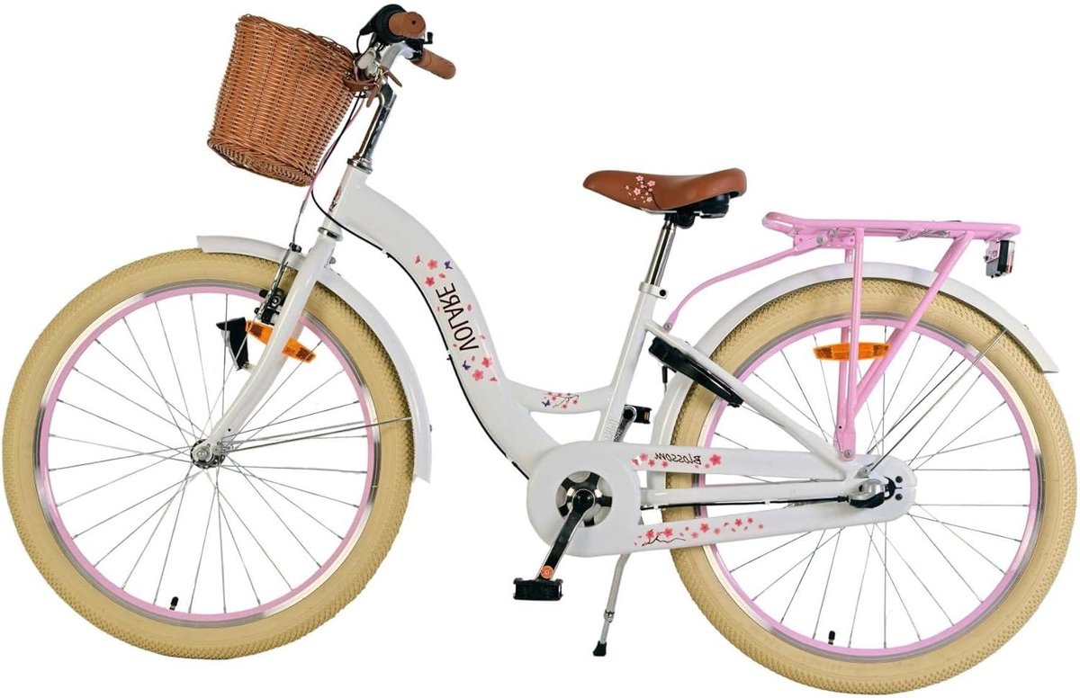 Kinderfiets 24 inch Meisjesfiets Fiets voor kinderen Veilig Fietsen 3 Versnellingen 24 inch Wit