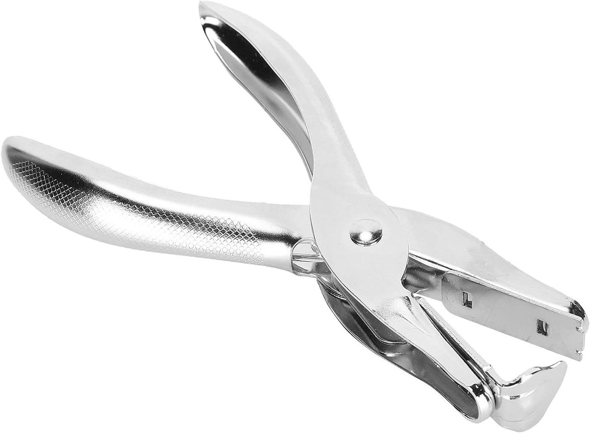 Nietjesverwijderaar Metaal - Ontnieter Tang - Papierwerk Organiseren - Robuuste Metalen Structuur - 13.1 cm - Grijs